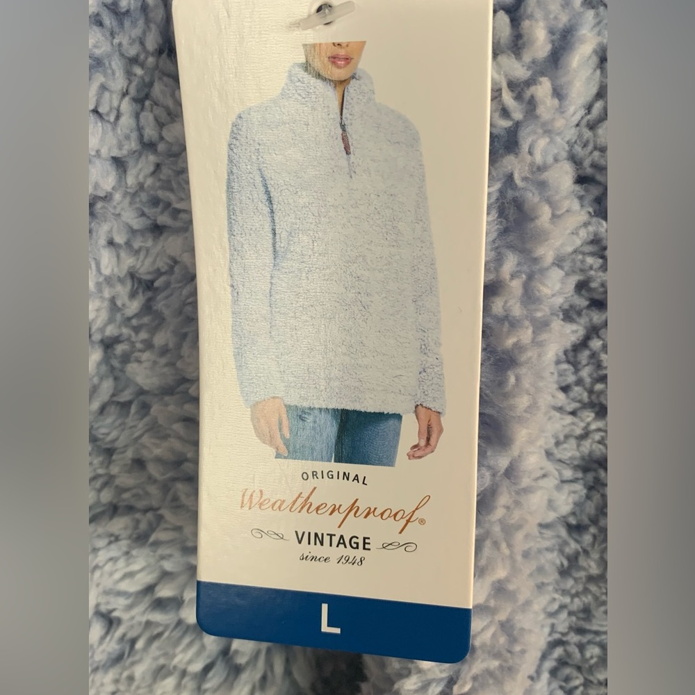 Weatherproof Vintage Ladies' Cozy Pullover Periwinkle Color